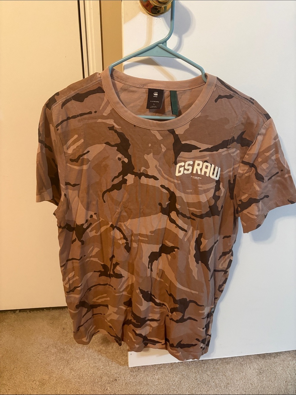 G-Star Camouflage Print Short Sleeve Tee - Brown & Black
